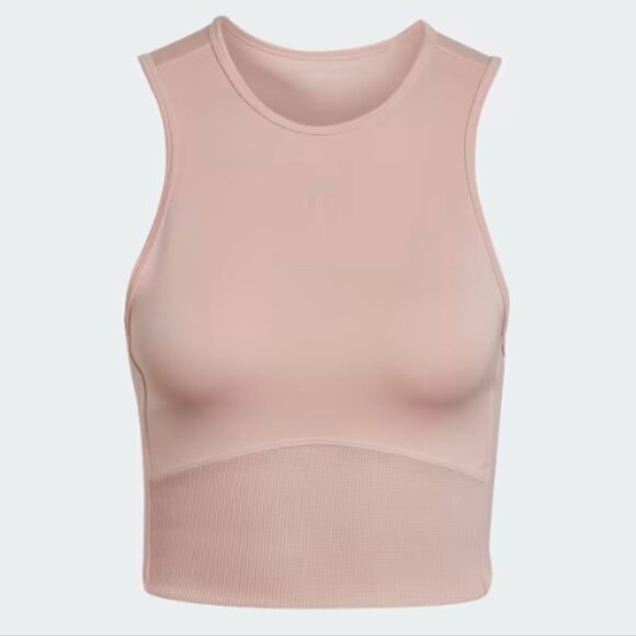 Brand New adidas Training Hyperglam ribbed Cut-Out crop top - Picture 10 of 16